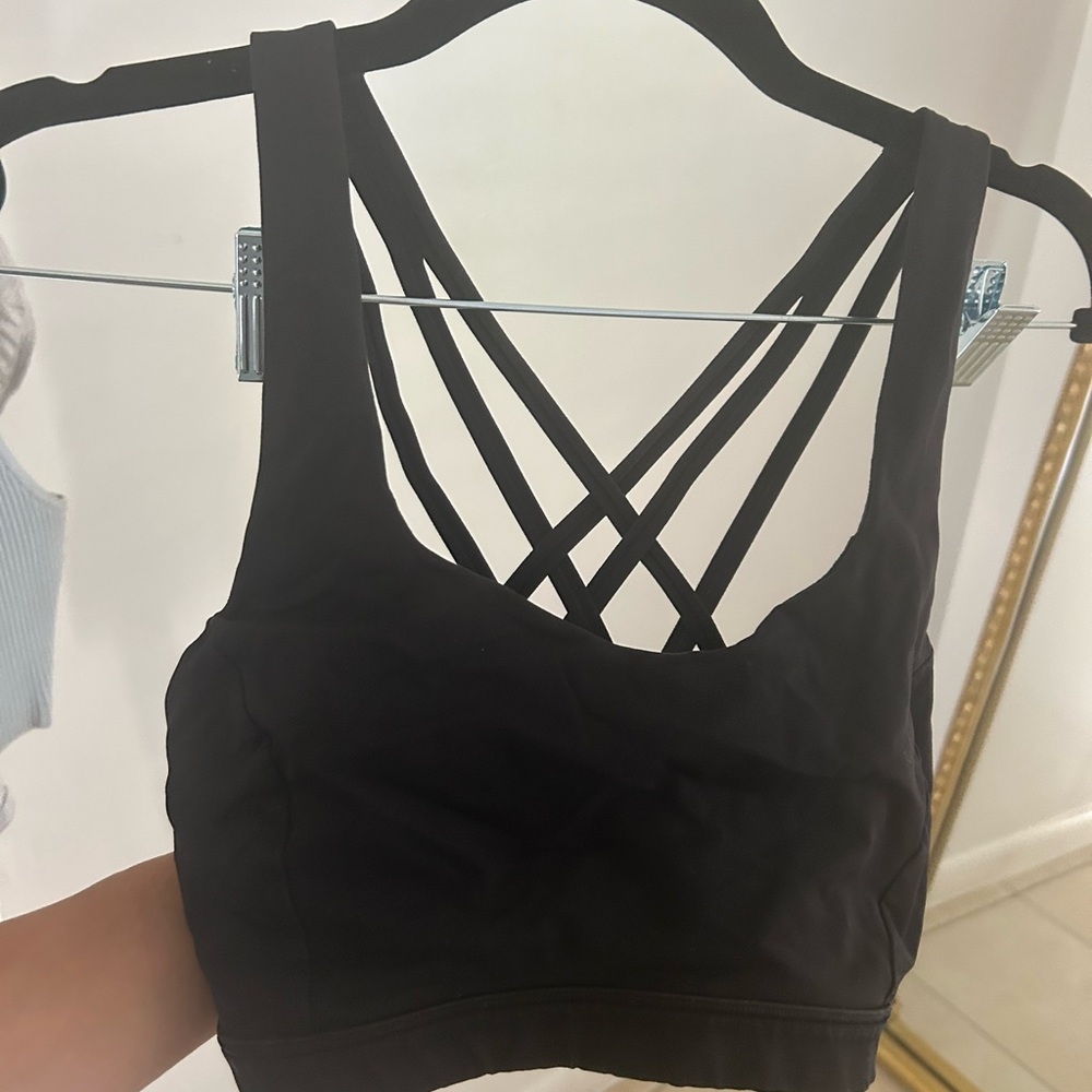 Lululemon Athletica Black Strappy Sports Bra